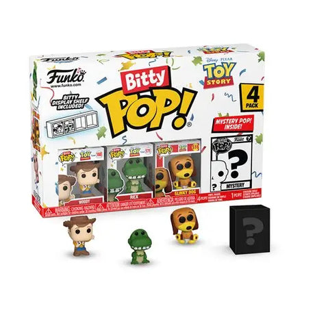 Toy Story Funko Bitty Pop Mini-Figures - box of funky toys with multiple toy figures