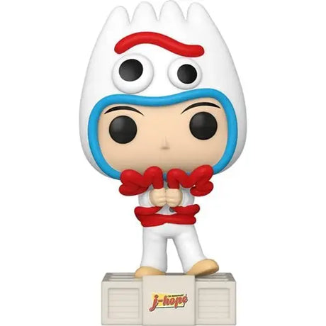 Funko Pop Toy Story x TinyTAN J-Hope as Forky in bunny costume with helmet and bow tie