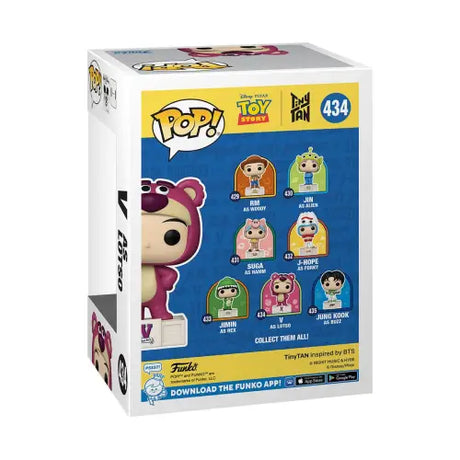 Funko Pop Toy Story x TinyTAN BTS V as Lotso vinyl figure box display