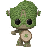 Funko Pop Man-Thing figure alongside Captain America Funko Vinyl Figure #1392