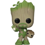 Groot Funko Pop figure as Iron Man from We Are Groot Funko Pop Vinyl collection