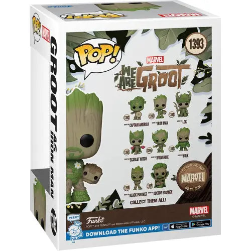 We Are Groot as Iron Man Funko Pop box for collectors and fans of Iron Man figures