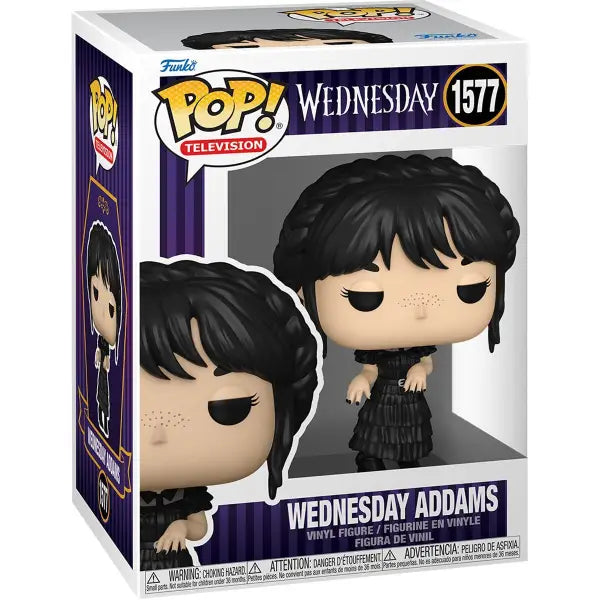 Funko Pop Wednesday Addams figurine in packaging from Dance Wednesday Addams TV show