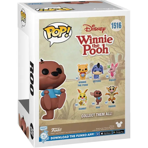 Winnie the Pooh Roo Funko Pop Vinyl Figure #1516 box featuring Pooh characters