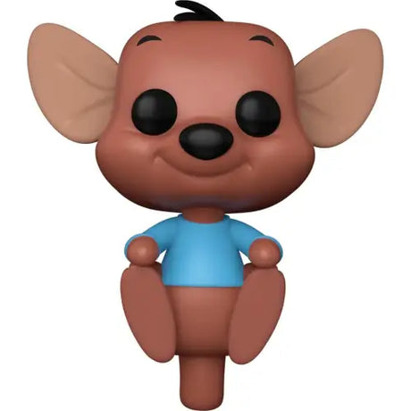 Cartoon-style smiling mouse figurine in blue shirt from Pooh Roo Funko Pop collection