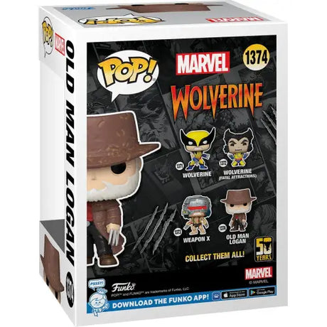 Funko Pop Wolverine 50th Anniversary box featuring multiple Man Logan character variants