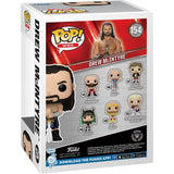 Funko Pop WWE Drew McIntyre figure box with variant characters on the back display