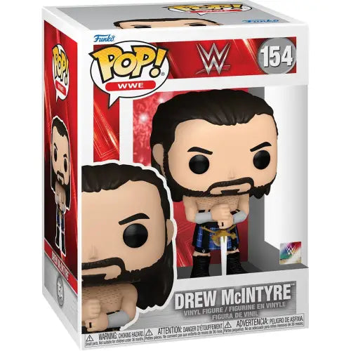 WWE Drew McIntyre Funko Pop Vinyl Figure #154 in retail packaging box