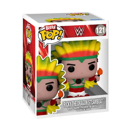 WWE Funko Bitty Pop Ricky The Dragon Steamboat vinyl figure in colorful attire