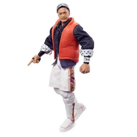 6’ WWE NXT Elite Kushida Action Figure with doll in baseball uniform and glove