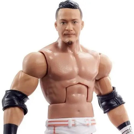 WWE NXT Elite Kushida Action Figure - Man in White Shorts and Black Gloves Illustration