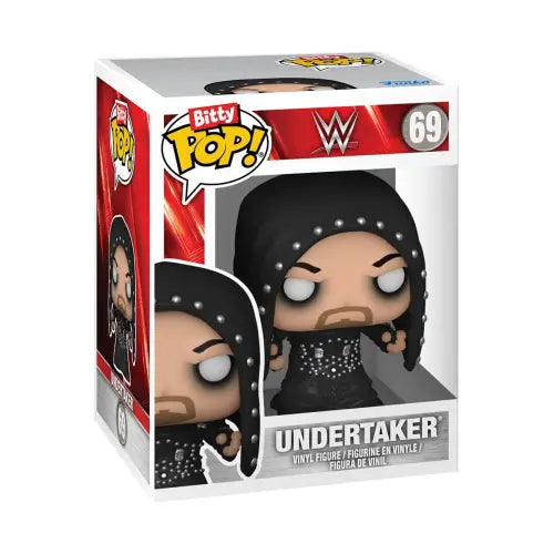 WWE The Undertaker Funko Bitty Pop vinyl figure in classic black attire and hat