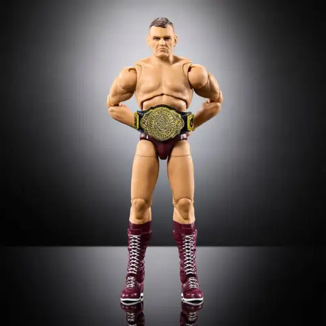 WWE Ultimate Edition Gunther action figure of a muscular male wrestler with championship belt