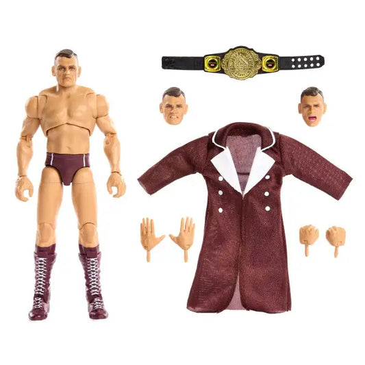 Action figure of WWE Ultimate Edition Gunther with interchangeable parts and accessories