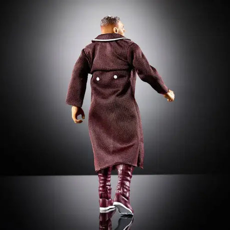 Burgundy coat with white trim and matching boots on WWE Ultimate Edition Gunther