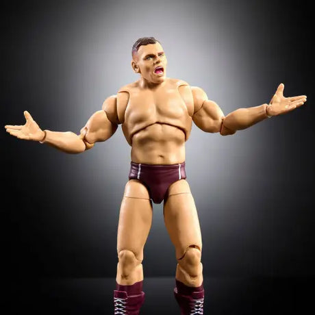 Muscular WWE Ultimate Edition Gunther action figure in wrestling attire with arms outstretched