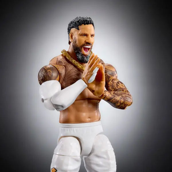 Muscular action figure of Jey Uso in WWE Ultimate Edition fighting pose