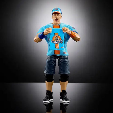 WWE Ultimate Edition John Cena action figure in blue wrestling attire with fierce expression