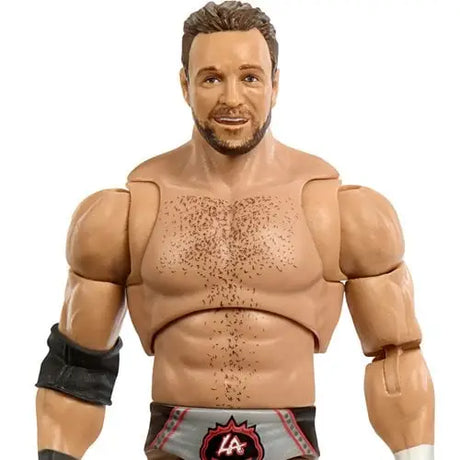 Muscular WWE Ultimate Edition LA Knight Action Figure with black arm bands and wrestling belt