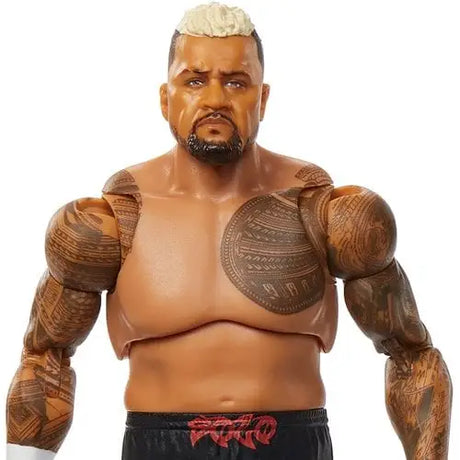 WWE Ultimate Edition Wave 24 Solo Sikoa Figure featuring detailed tattoos and design