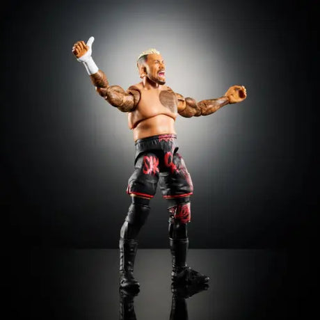 WWE Ultimate Edition Wave 24 Solo Sikoa Figure showcasing dynamic male wrestling action