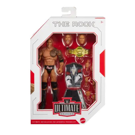 The Rock WWE Ultimate Edition action figure in packaging from WWE Ultimate Wave 25