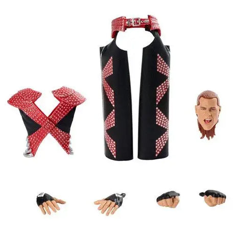 Shawn Michaels Ultimate Edition action figure in red and black outfit.