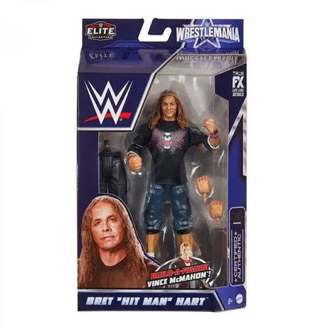 WWE WrestleMania Elite Bret Hitman Hart Action Figure Close Up