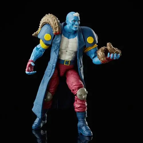 Marvel Legends Maggot action figure with man in blue suit and red pants