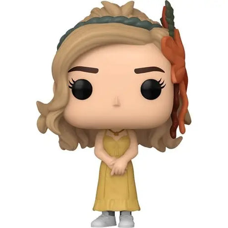 Funko Pop of Yellowjackets Jackie in yellow dress with heart-shaped locket