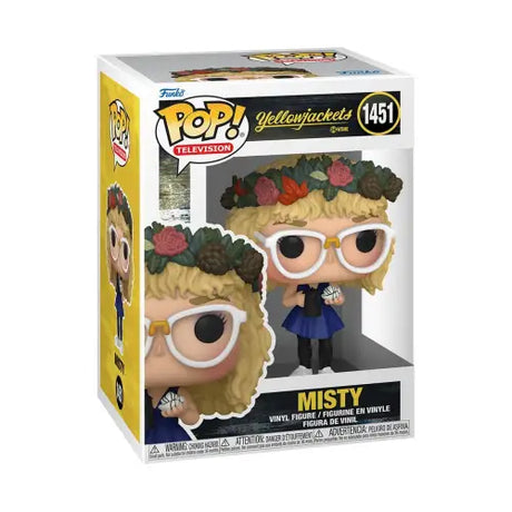 Funko Pop of Yellowjackets Misty with curly blonde hair and flower crown, figure #1451