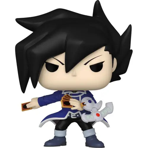 Sasuke Uchiha Funko Pop vinyl figure showcasing lightning-style jutsu from Naruto