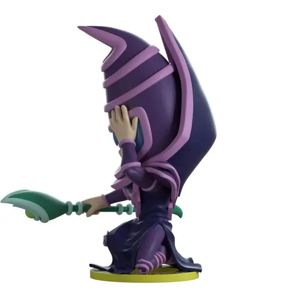 Stylized Dark Magician vinyl figure from the latest production run, holding a green staff