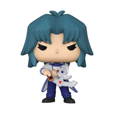 Zane Truesdale Funko Pop vinyl figure with teal-blue hair in navy outfit holding creature