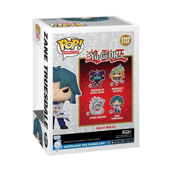 Zane Truesdale Funko Pop box displaying multiple character designs from Yu-Gi-Oh